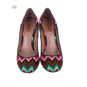 * MISSONI * Chevron Round-Toe Pumps COLOR is BACK!